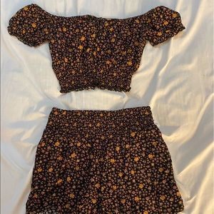 crop top and shorts set